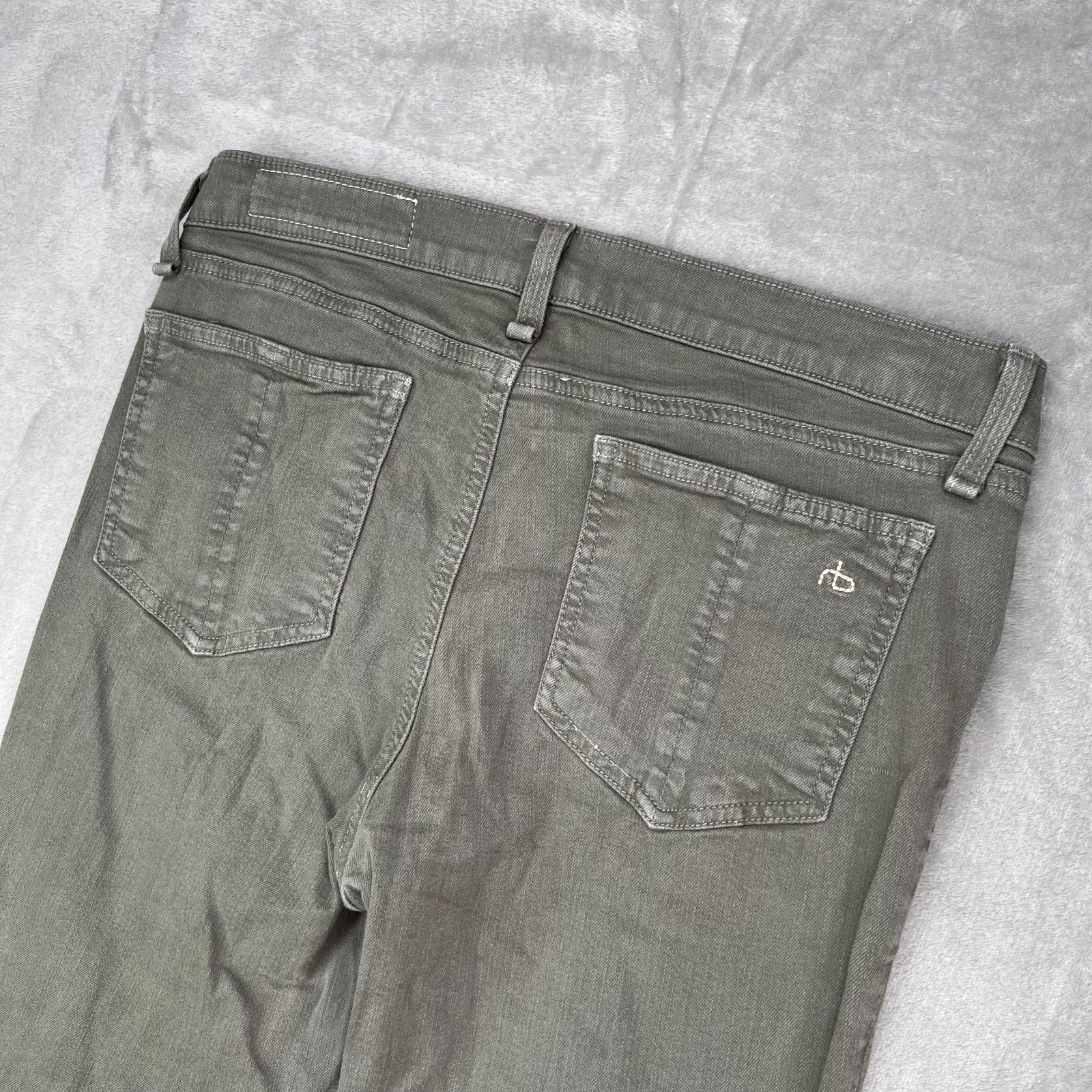 Rag & Bone Capri Jeans Womens 29 Green Intermix Low Rise Denim Fashion Usa Made